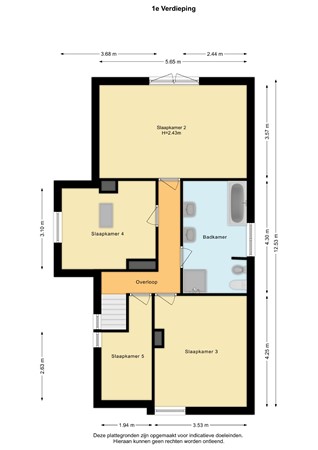 Floorplan - Oostgaag 14, 3155 CG Maasland